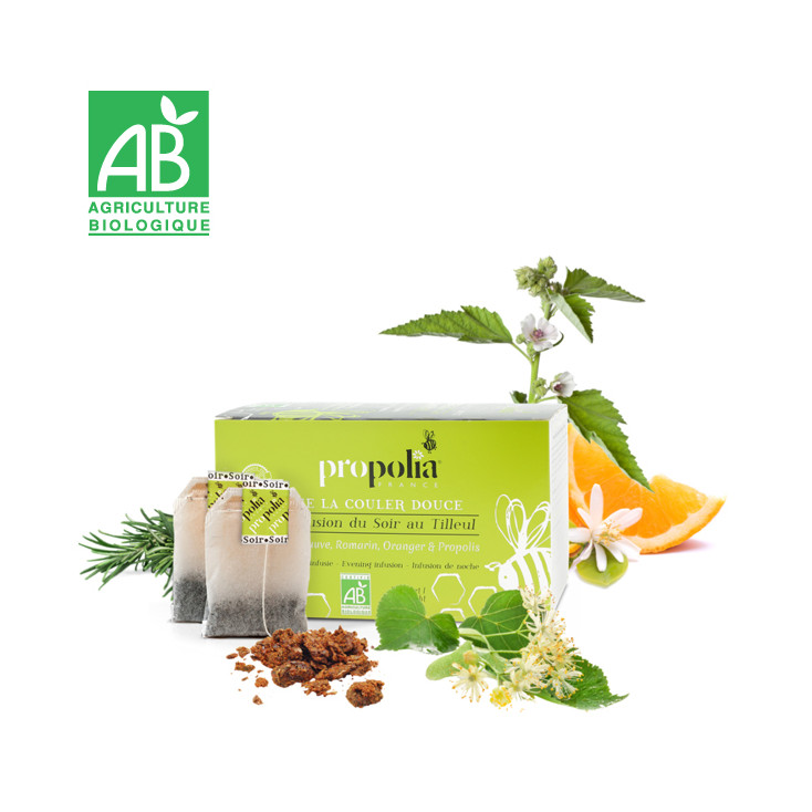 INFUSION DU SOIR AU TILLEUL ET PROPOLIS